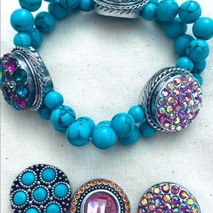 Snap Bead Bracelet/comes with 6 Snaps